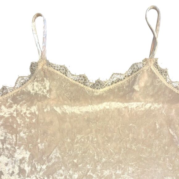 VTG Y2K Lace Trim Pink Velvet Babydoll Cami L Coquette Fairy Romantic Soft Girl - Picture 12 of 13